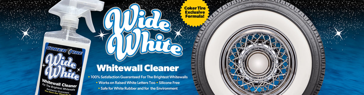 Coker Tire Wide White whitewall cleaner